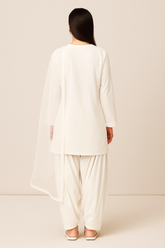 White Shalwar Kameez 3PC